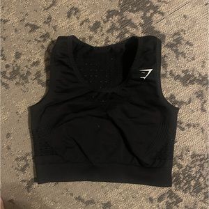 Gymshark energy seamless black crop top